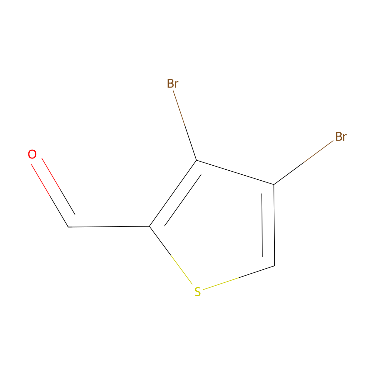 3,4-Dibromothiophene-2-carbaldehyde molecular structure, CAS 32896-02-9