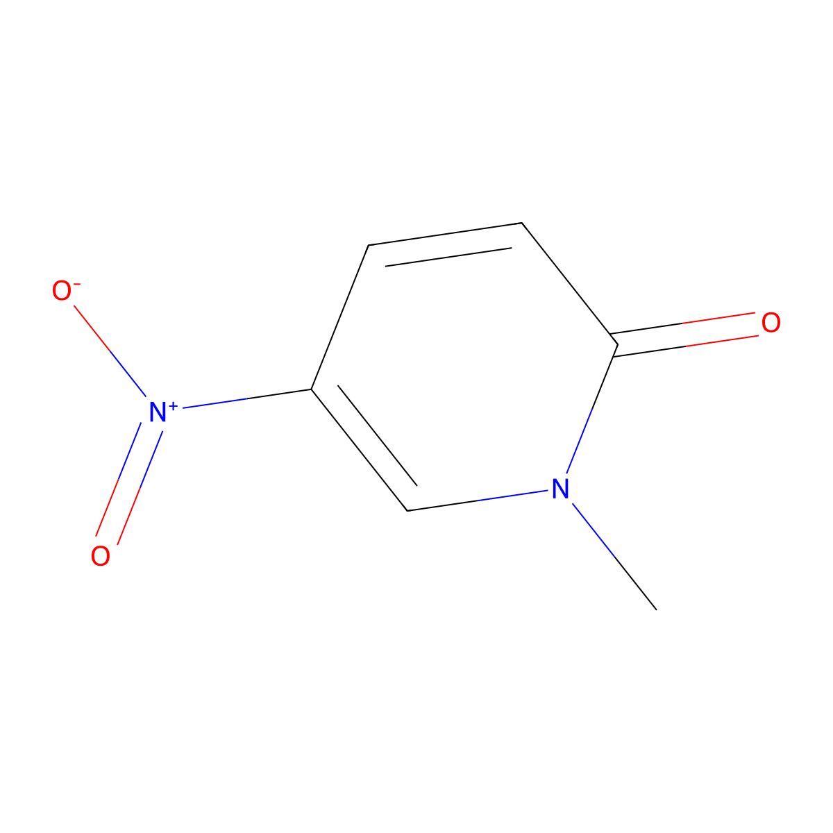 1-methyl-5-nitro-2(1H)-pyridinone molecular structure, CAS 32896-90-5