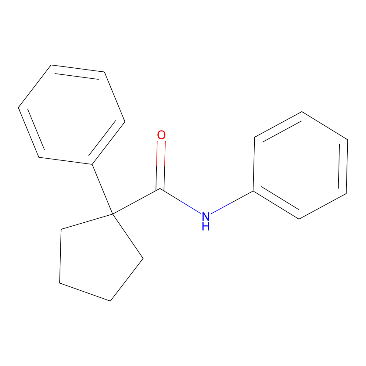 N,1-diphenylcyclopentane-1-carboxamide molecular structure, CAS 328964-72-3