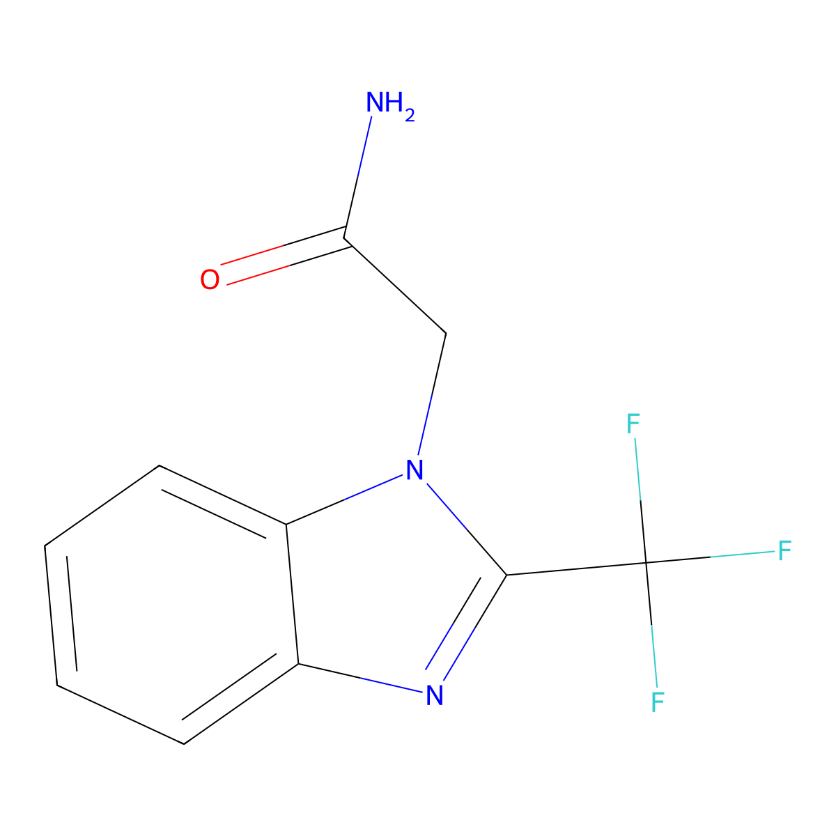 2-[2-(trifluoromethyl)-1H-benzimidazol-1-yl]acetamide molecular structure, CAS 328964-84-7