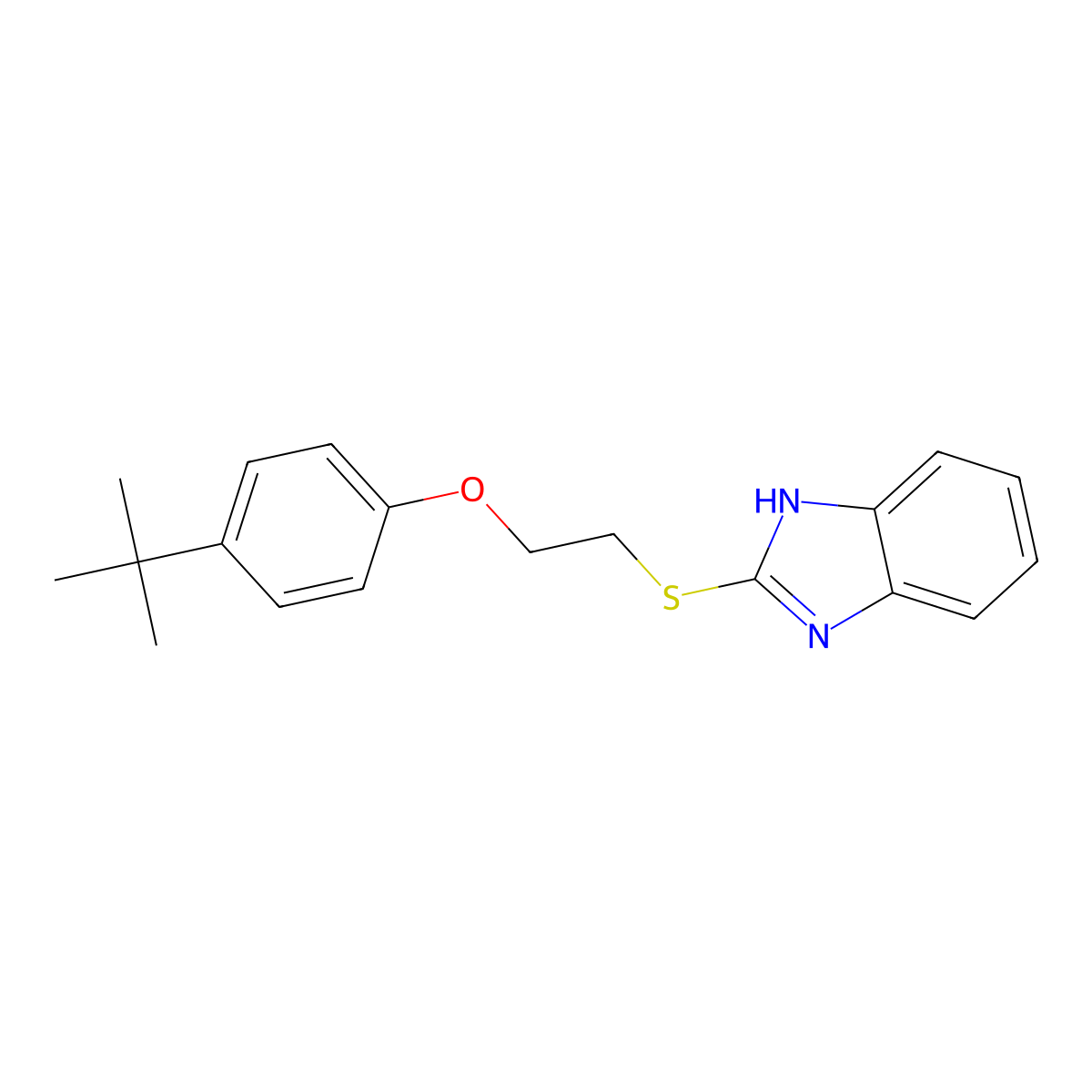2-[2-(4-tert-butylphenoxy)ethylsulfanyl]-1H-benzimidazole molecular structure, CAS 328964-93-8