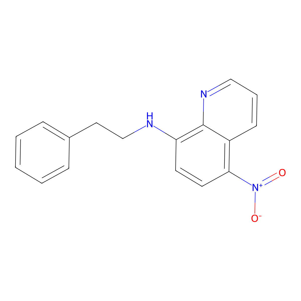 5-nitro-N-(2-phenylethyl)quinolin-8-amine molecular structure, CAS 328965-01-1