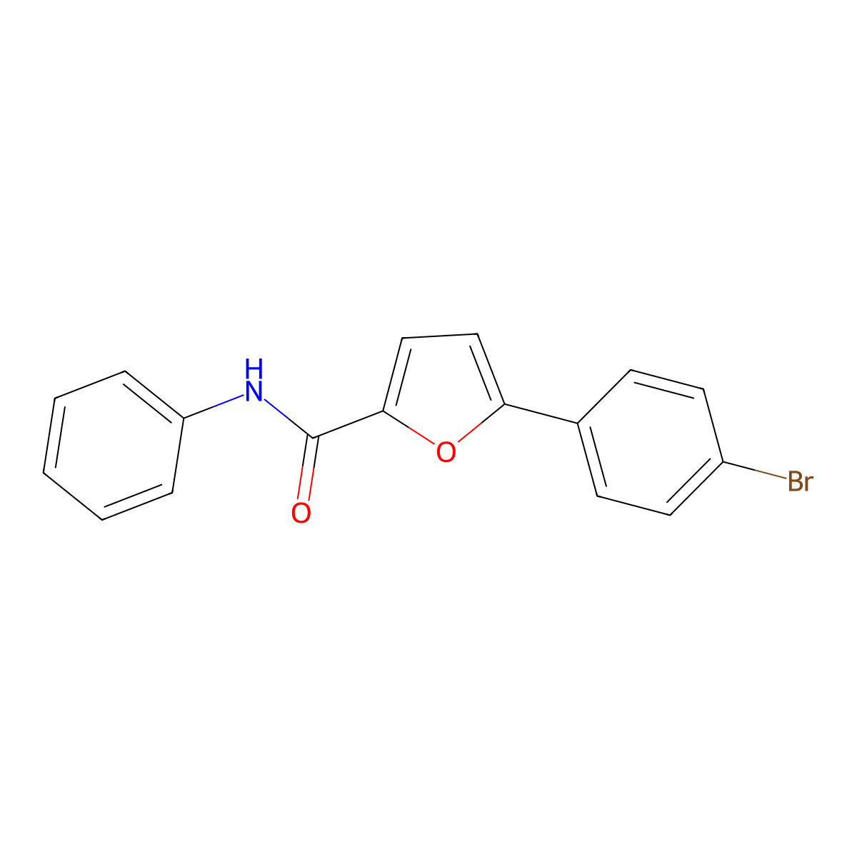 5-(4-bromophenyl)-N-phenylfuran-2-carboxamide molecular structure, CAS 328969-42-2