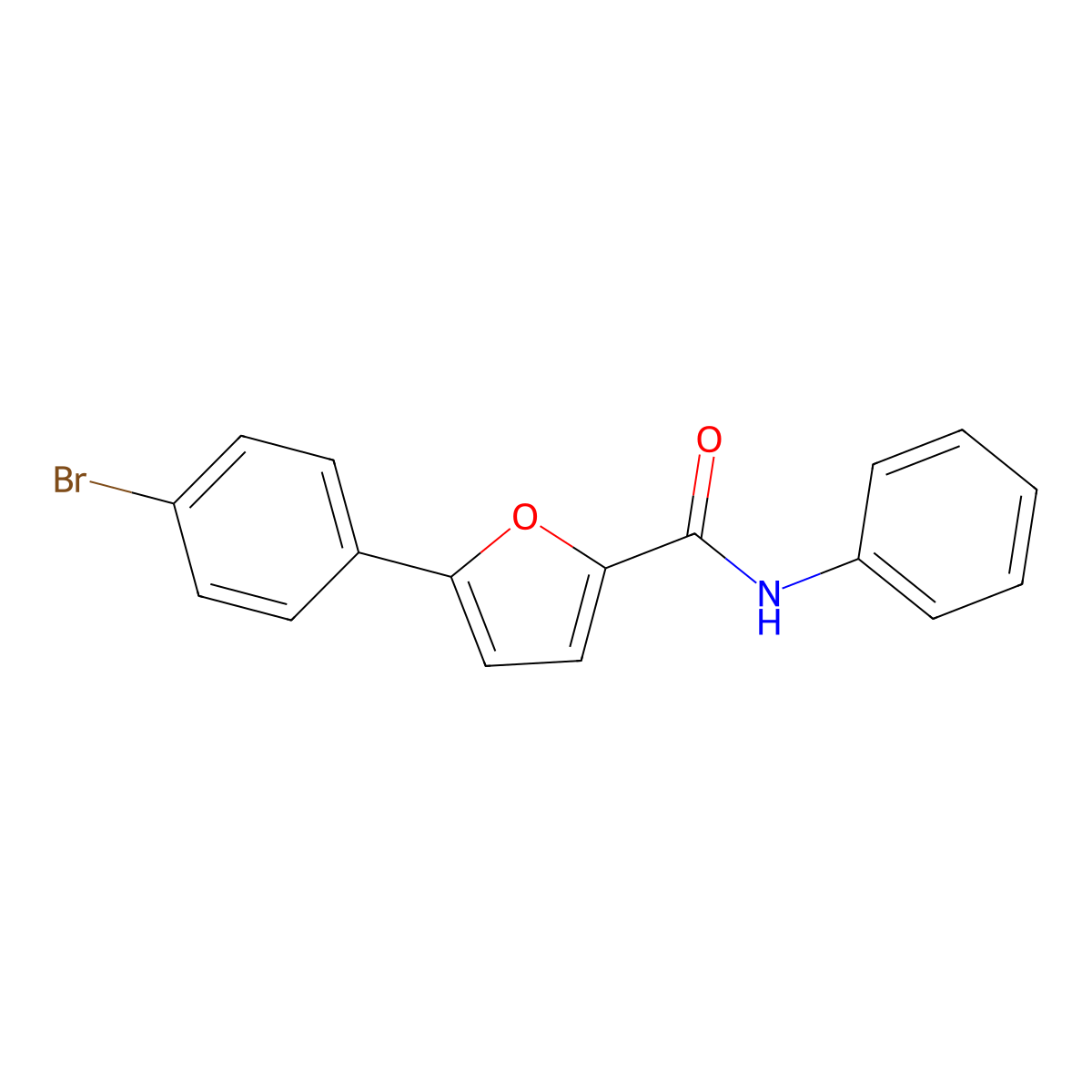 5-(4-bromophenyl)-N-phenylfuran-2-carboxamide molecular structure, CAS 328969-42-2