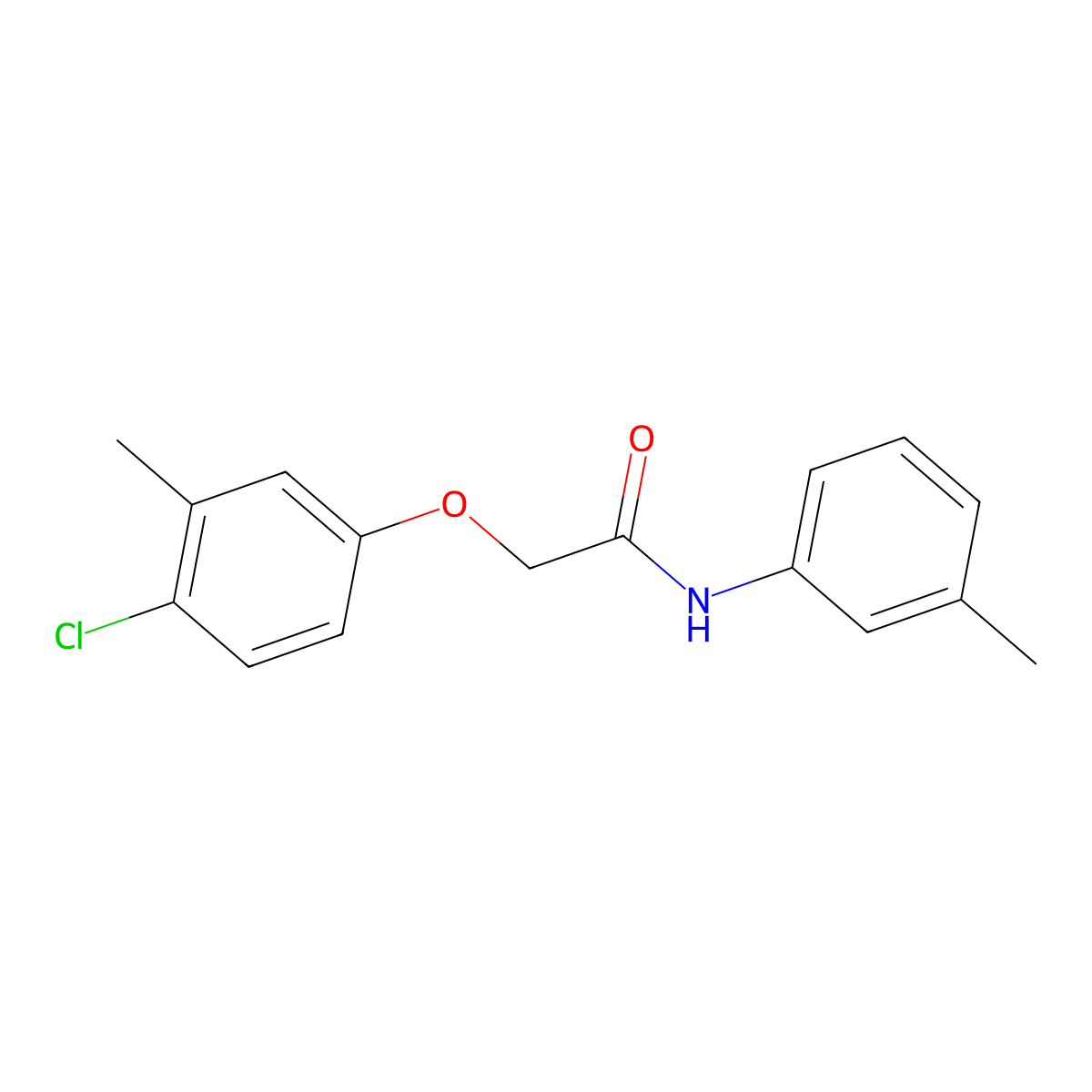 2-(4-chloro-3-methylphenoxy)-N-(3-methylphenyl)acetamide molecular structure, CAS 328969-48-8