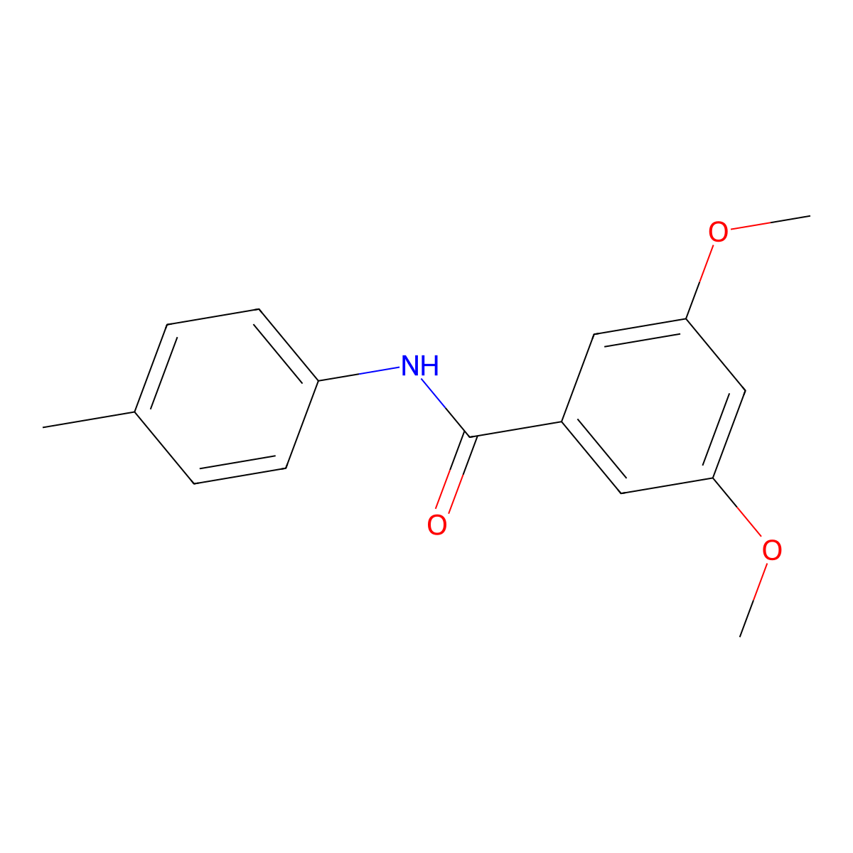 3,5-dimethoxy-N-(4-methylphenyl)benzamide molecular structure, CAS 328969-54-6