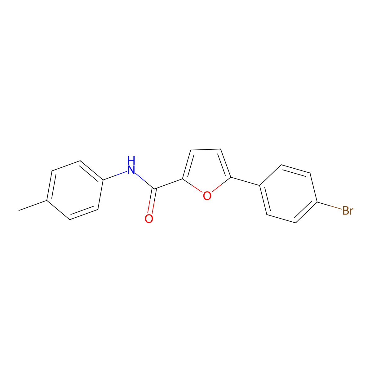 5-(4-bromophenyl)-N-(4-methylphenyl)-2-furamide molecular structure, CAS 328969-55-7