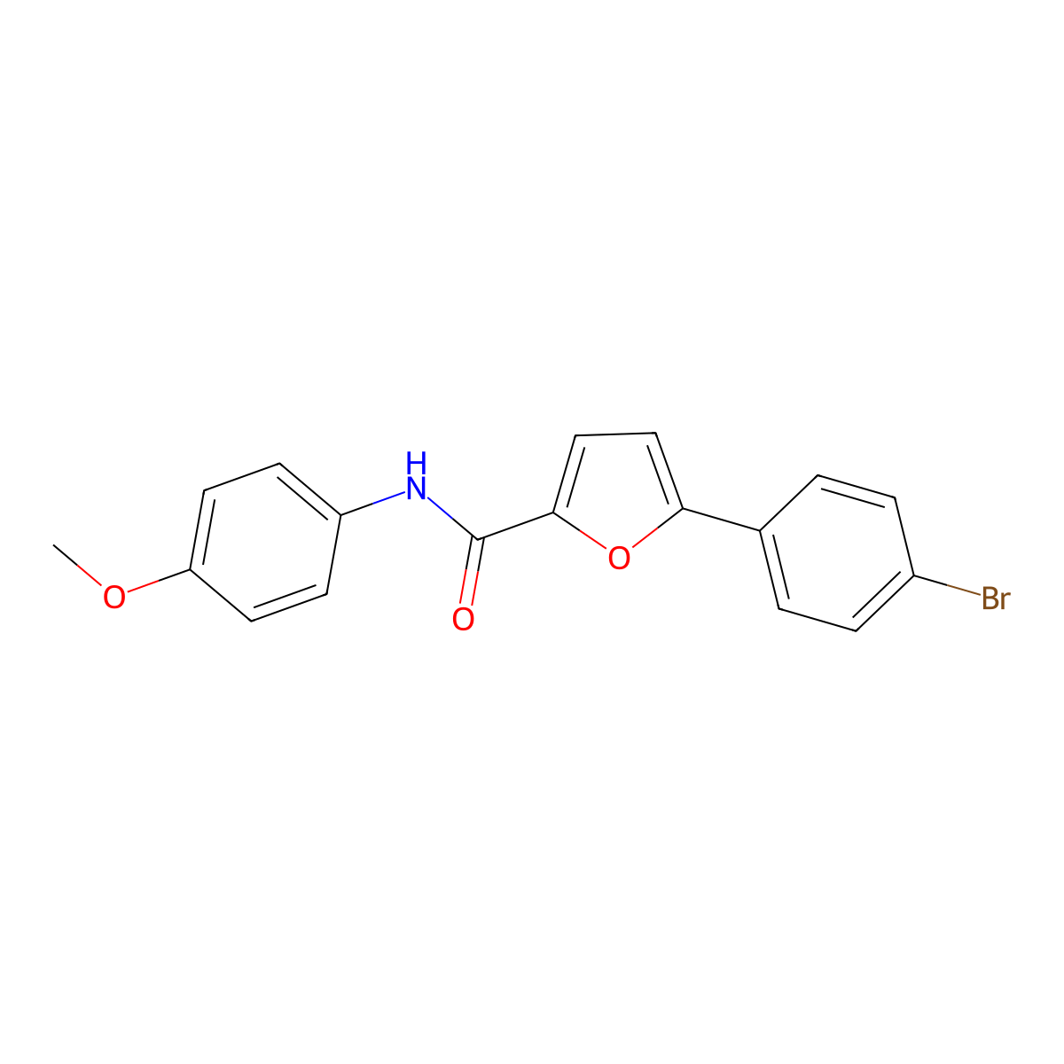 5-(4-bromophenyl)-N-(4-methoxyphenyl)-2-furamide molecular structure, CAS 328969-66-0