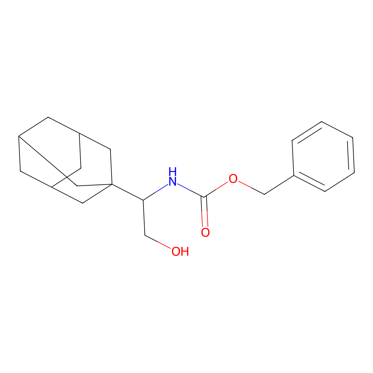 benzyl N-[1-(adamantan-1-yl)-2-hydroxyethyl]carbamate molecular structure, CAS 328969-74-0