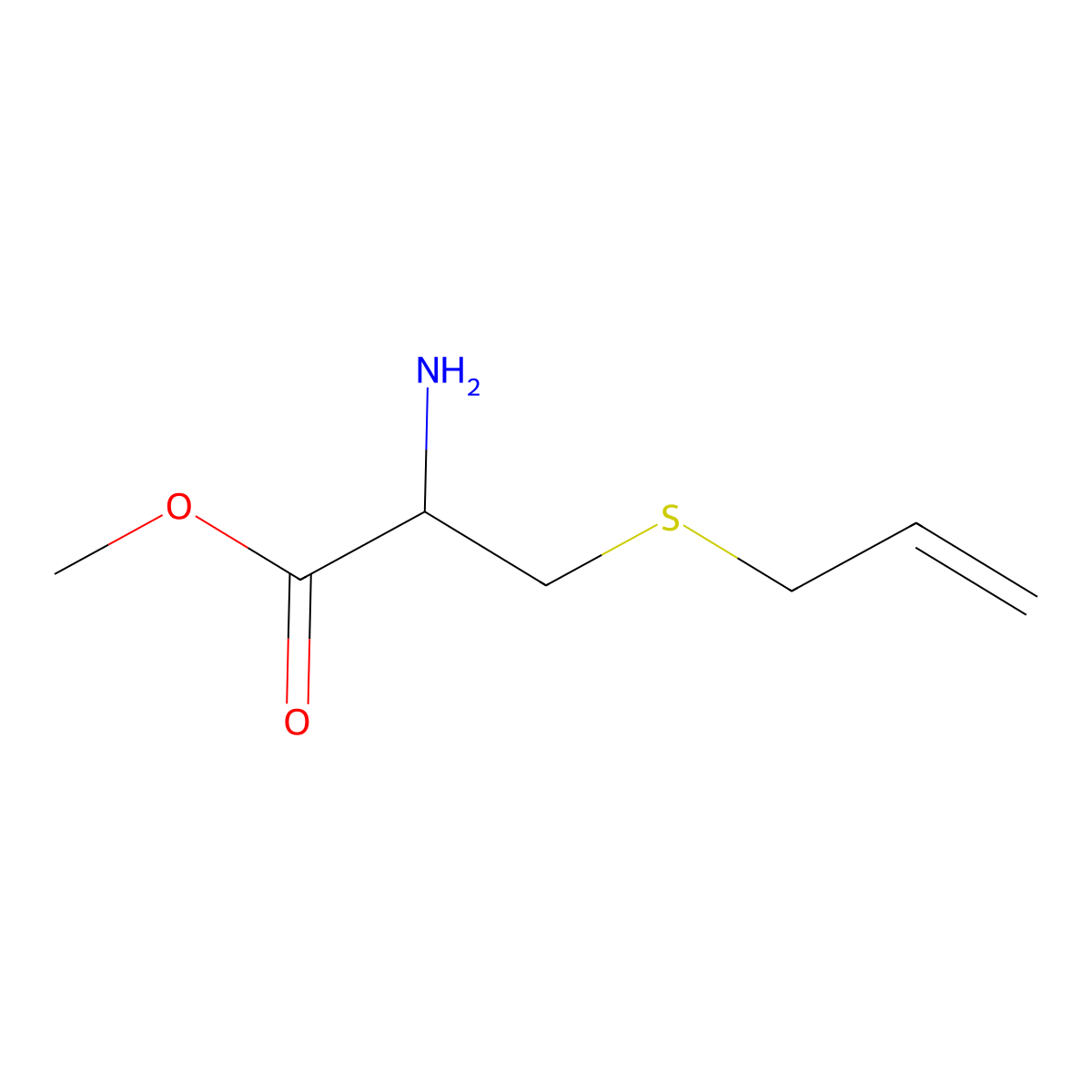 Methyl 2-amino-3-(prop-2-en-1-ylsulfanyl)propanoate molecular structure, CAS 328975-04-8