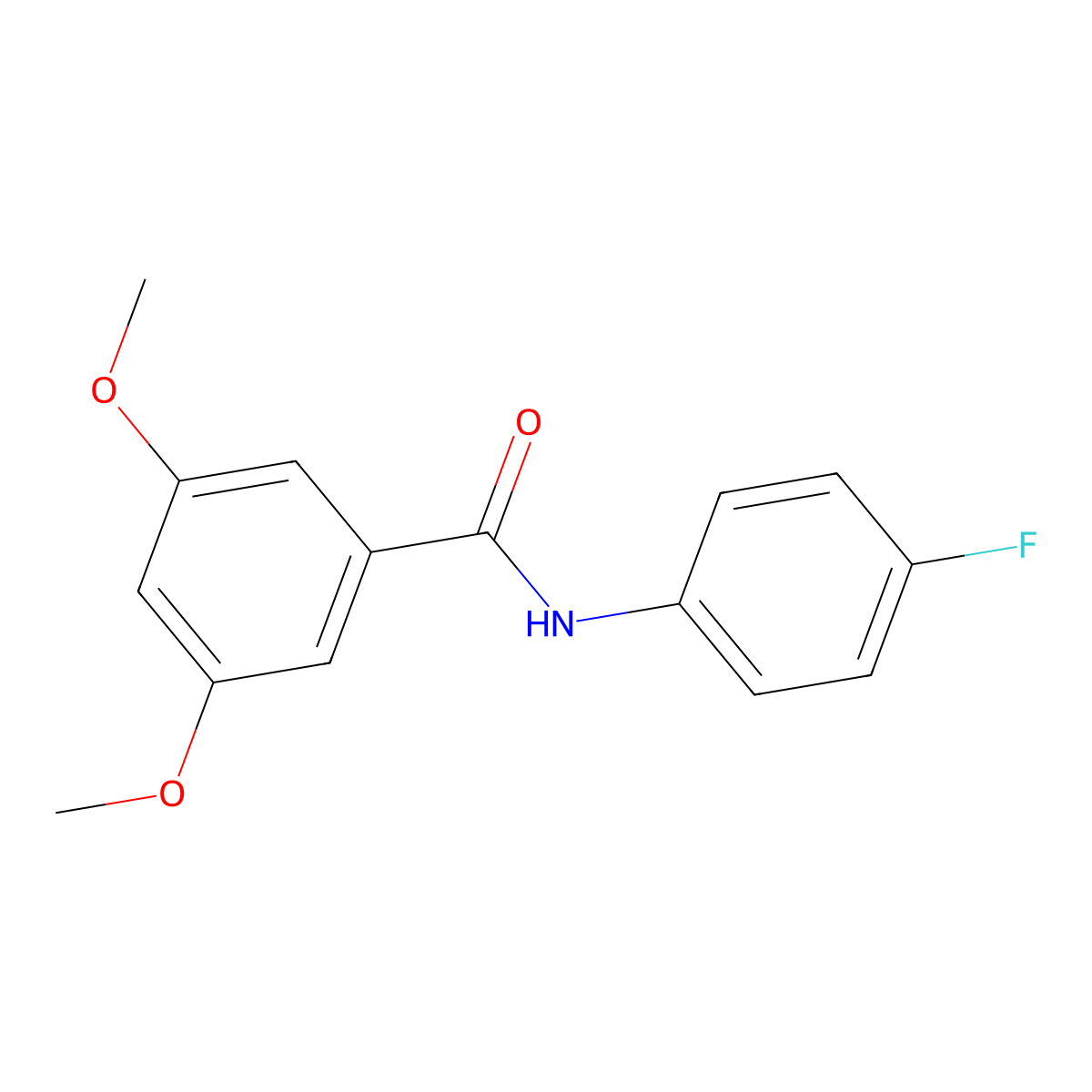 N-(4-Fluorophenyl)-3,5-dimethoxybenzamide molecular structure, CAS 328975-17-3