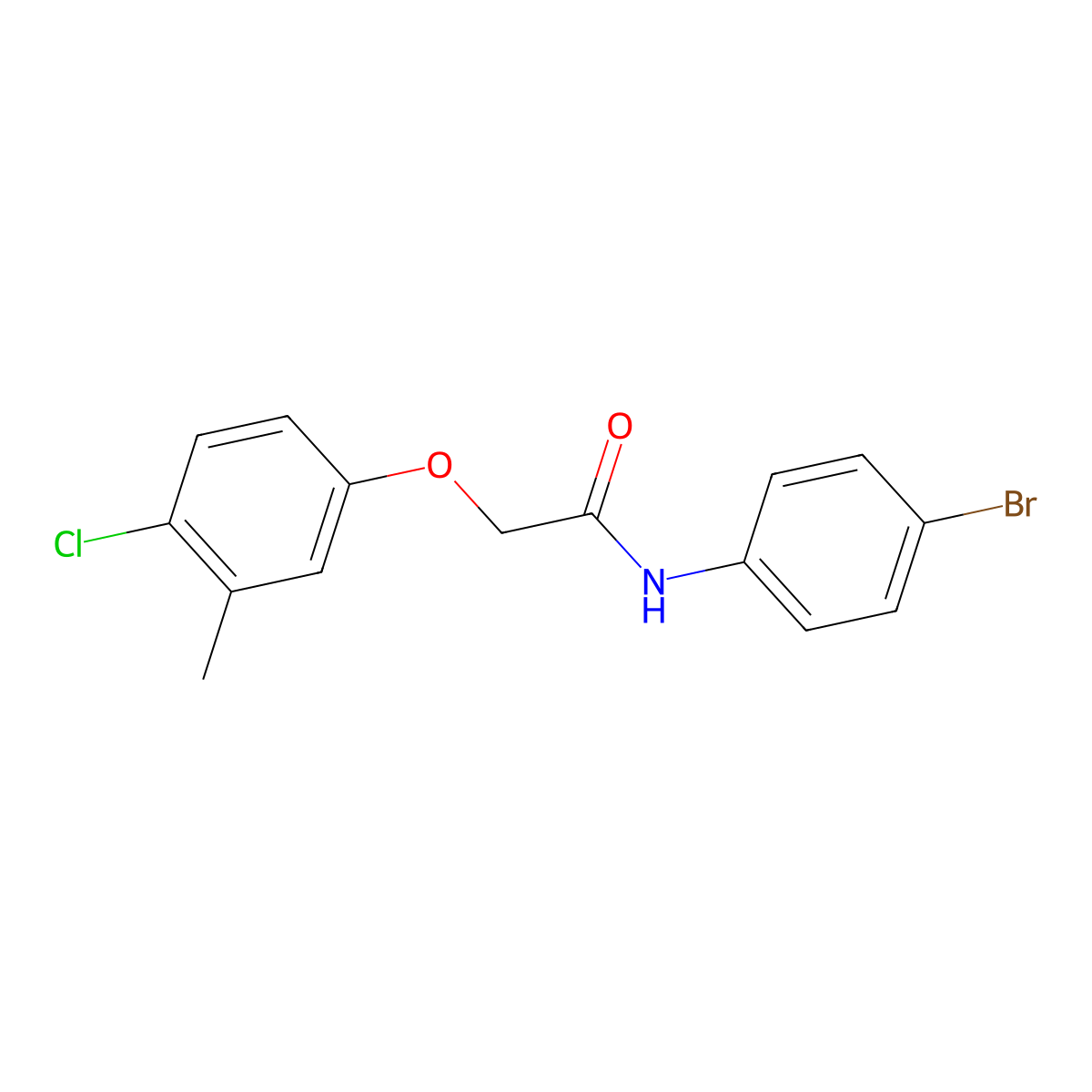 N-(4-bromophenyl)-2-(4-chloro-3-methylphenoxy)acetamide molecular structure, CAS 328975-20-8