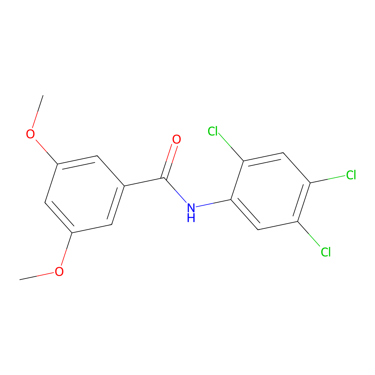 3,5-dimethoxy-N-(2,4,5-trichlorophenyl)benzamide molecular structure, CAS 328975-32-2