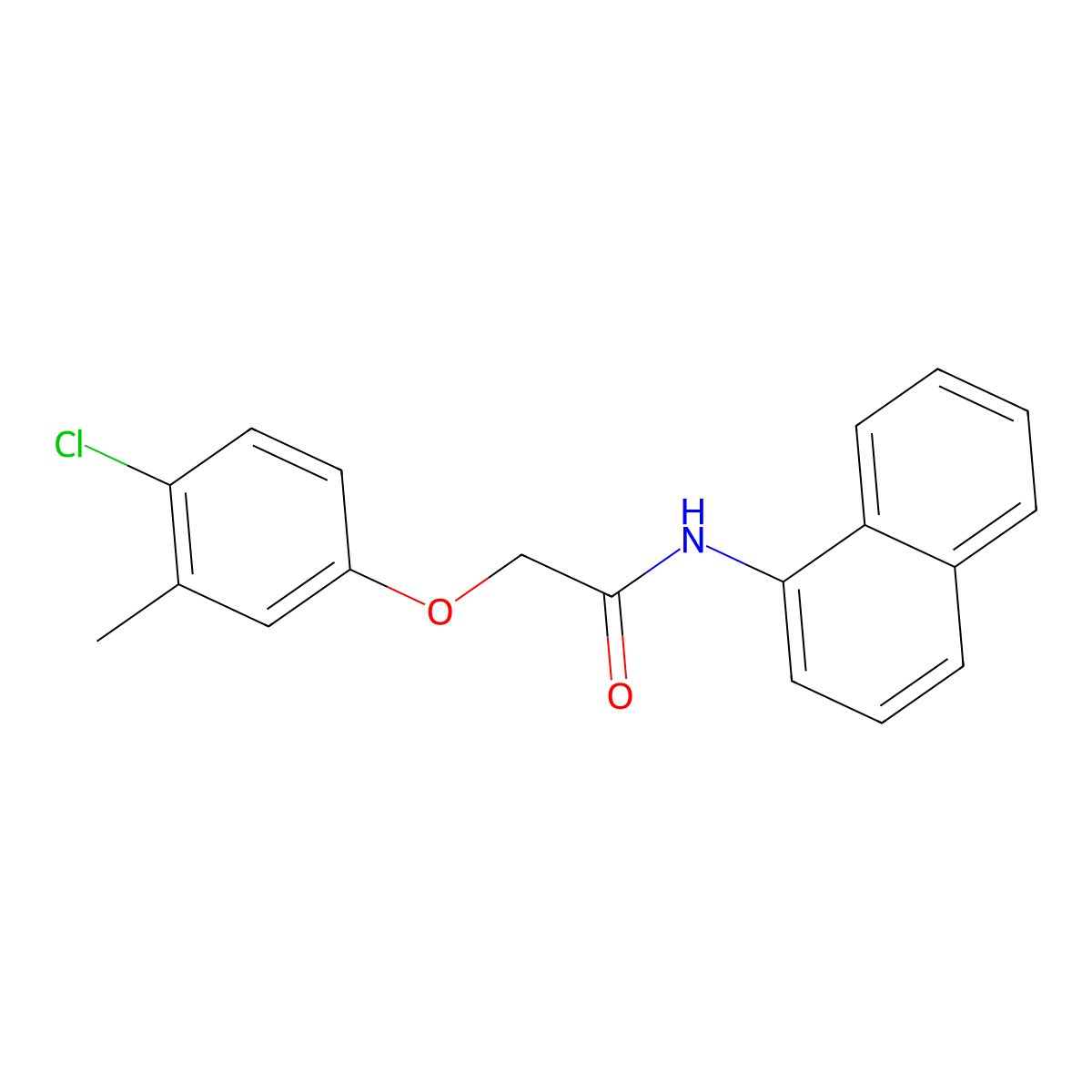 2-(4-chloro-3-methylphenoxy)-N-(1-naphthyl)acetamide molecular structure, CAS 328975-35-5