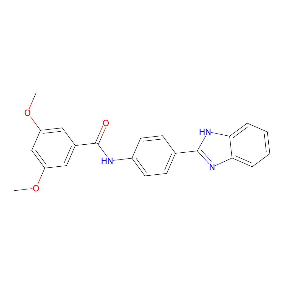 N-[4-(1H-benzimidazol-2-yl)phenyl]-3,5-dimethoxybenzamide molecular structure, CAS 328975-93-5