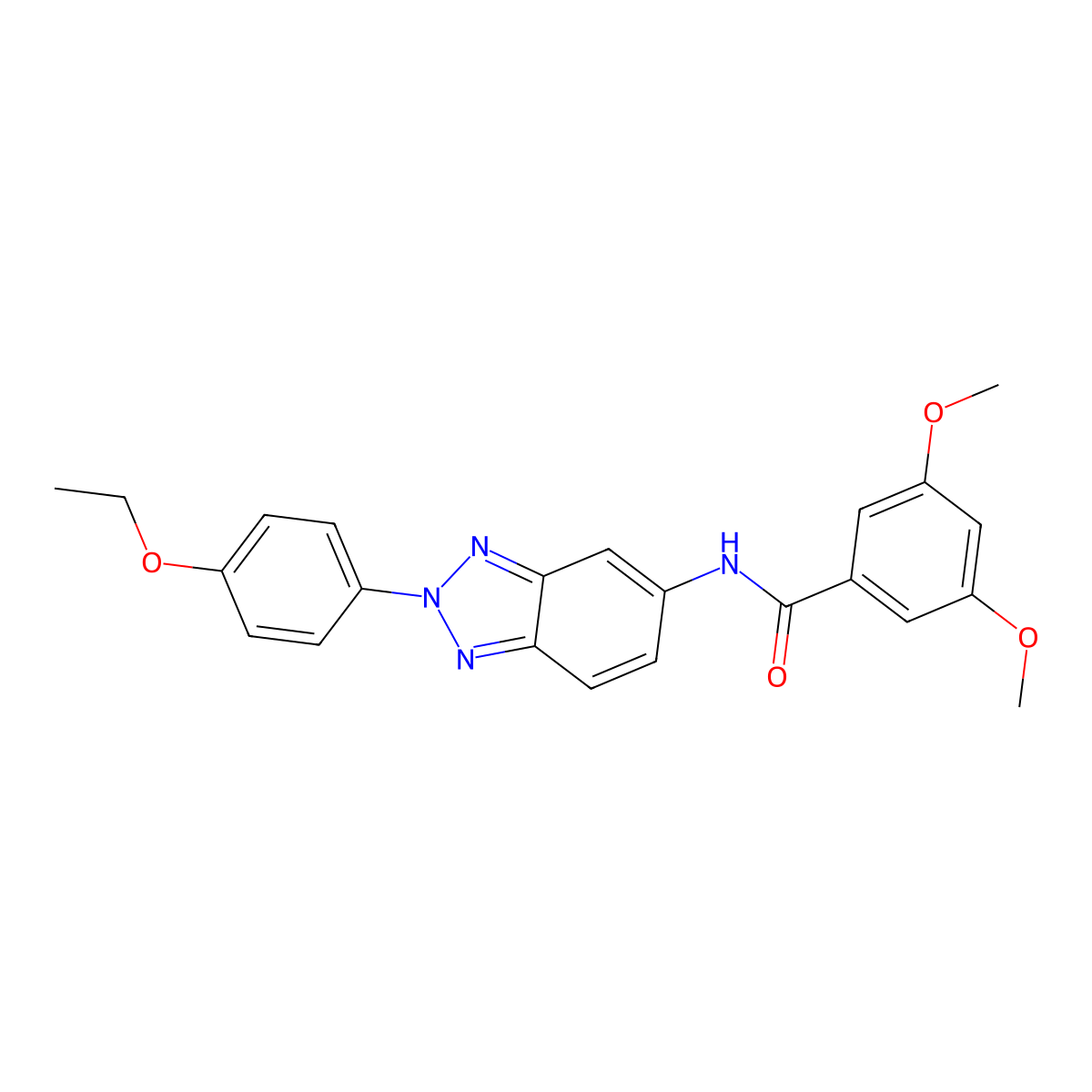 N-[2-(4-ethoxyphenyl)benzotriazol-5-yl]-3,5-dimethoxybenzamide molecular structure, CAS 328976-81-4