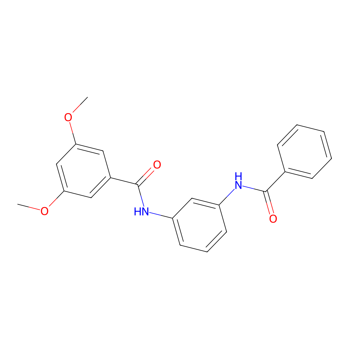 N-(3-benzamidophenyl)-3,5-dimethoxybenzamide molecular structure, CAS 328976-87-0