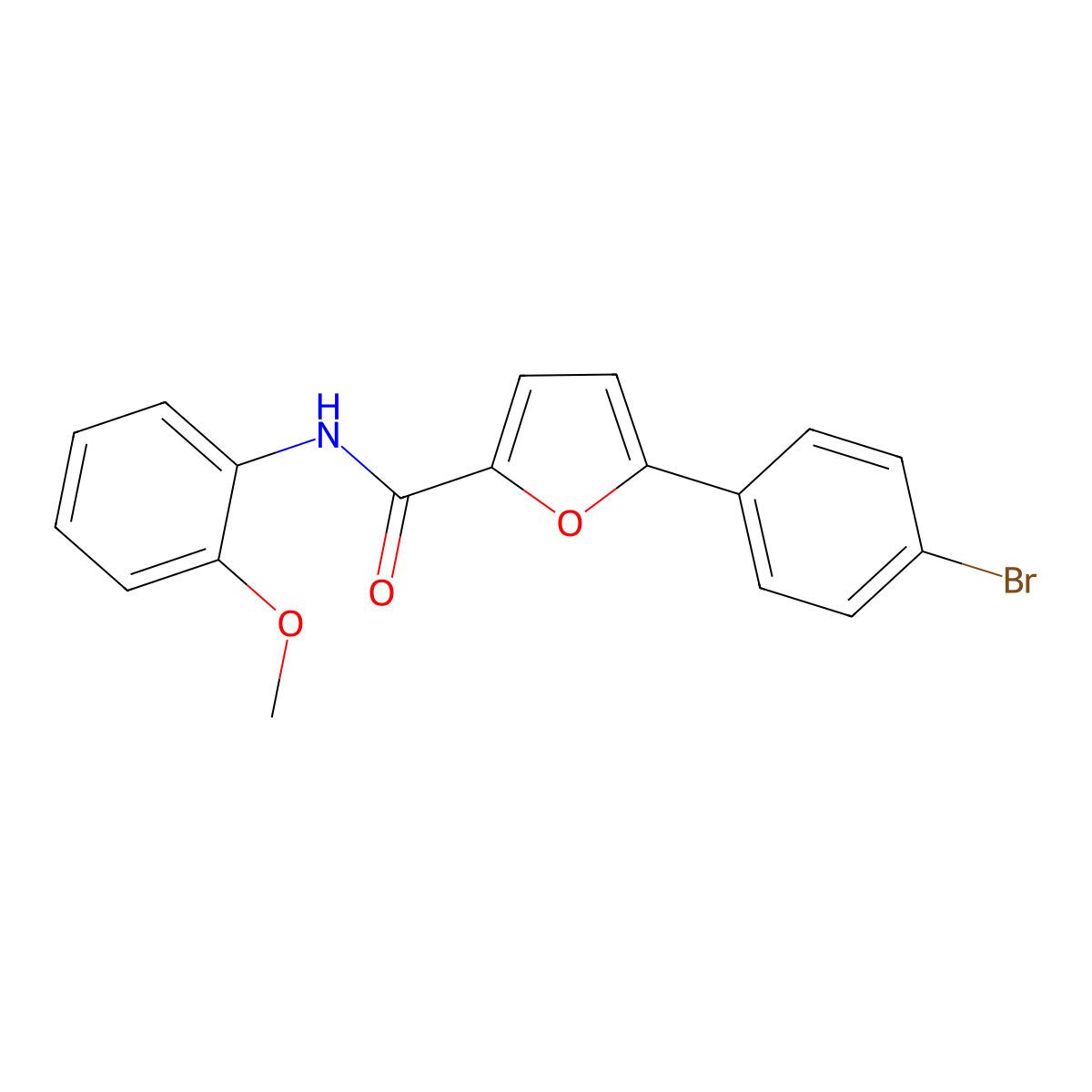 5-(4-bromophenyl)-N-(2-methoxyphenyl)-2-furamide molecular structure, CAS 328977-23-7