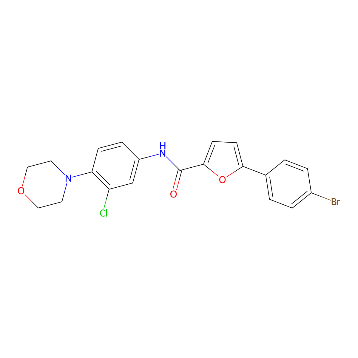5-(4-bromophenyl)-N-(3-chloro-4-morpholin-4-ylphenyl)furan-2-carboxamide molecular structure, CAS 328977-28-2