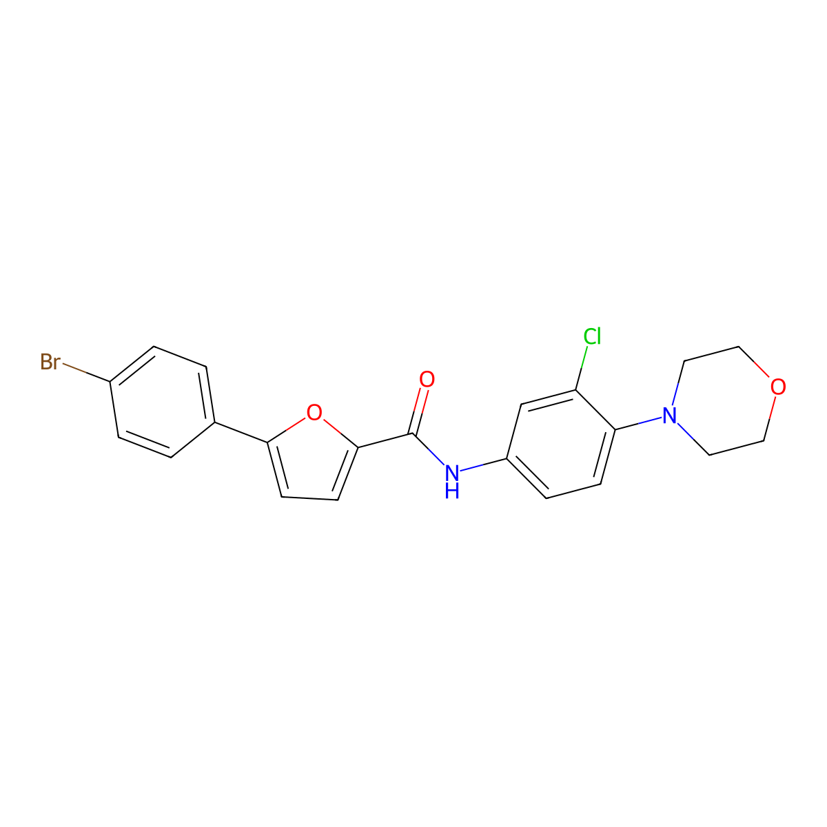 5-(4-bromophenyl)-N-(3-chloro-4-morpholin-4-ylphenyl)furan-2-carboxamide molecular structure, CAS 328977-28-2
