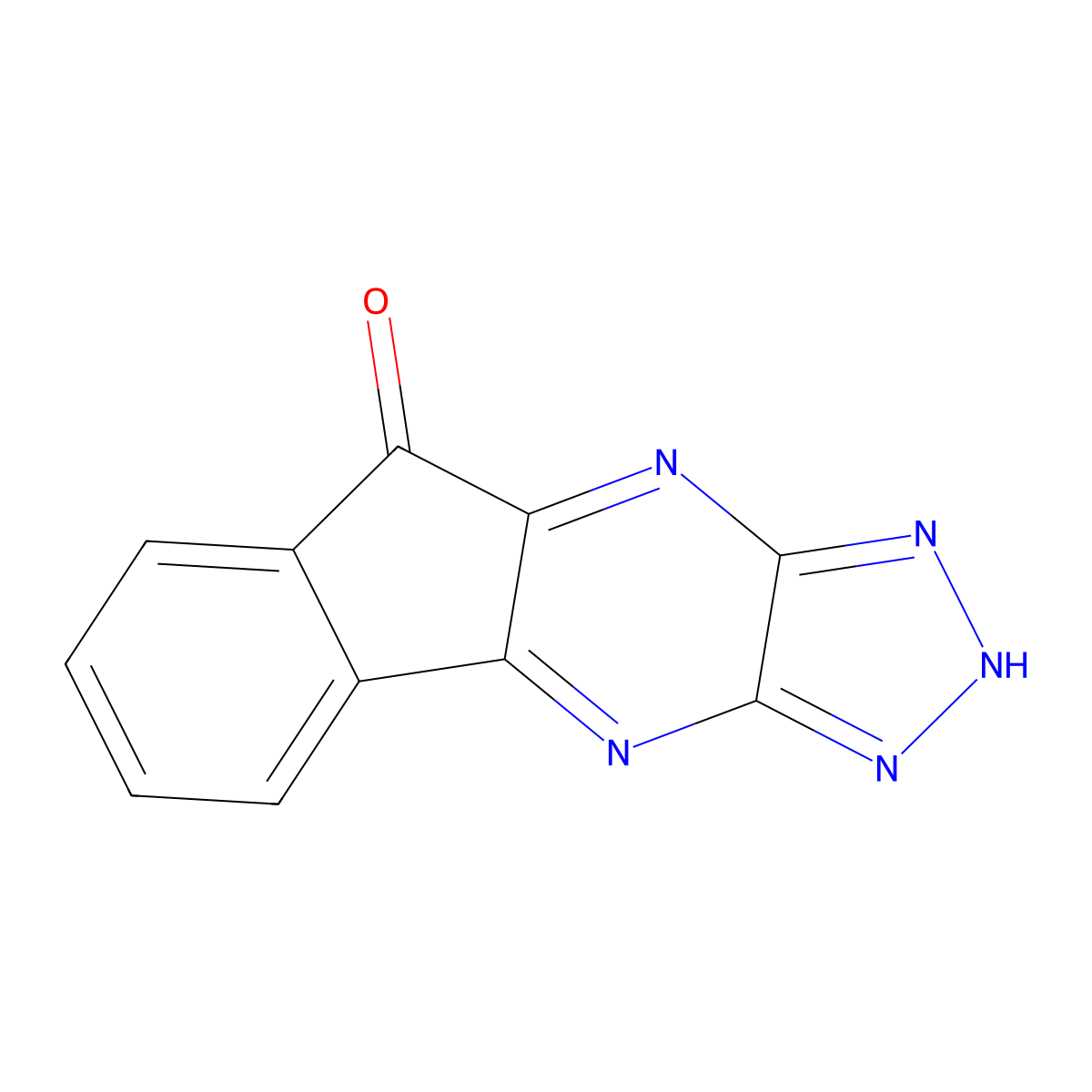 2H-1,2,3,4,10-Pentaazacyclopenta[b]fluoren-9-one molecular structure, CAS 328977-69-1
