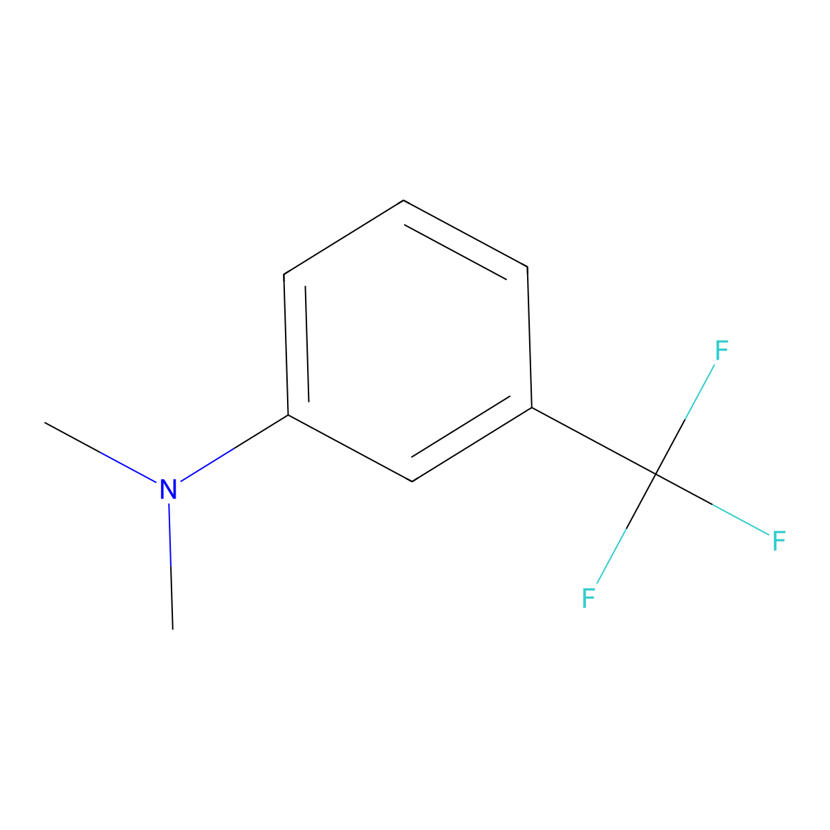 N,N-dimethyl-3-(trifluoromethyl)aniline molecular structure, CAS 329-00-0