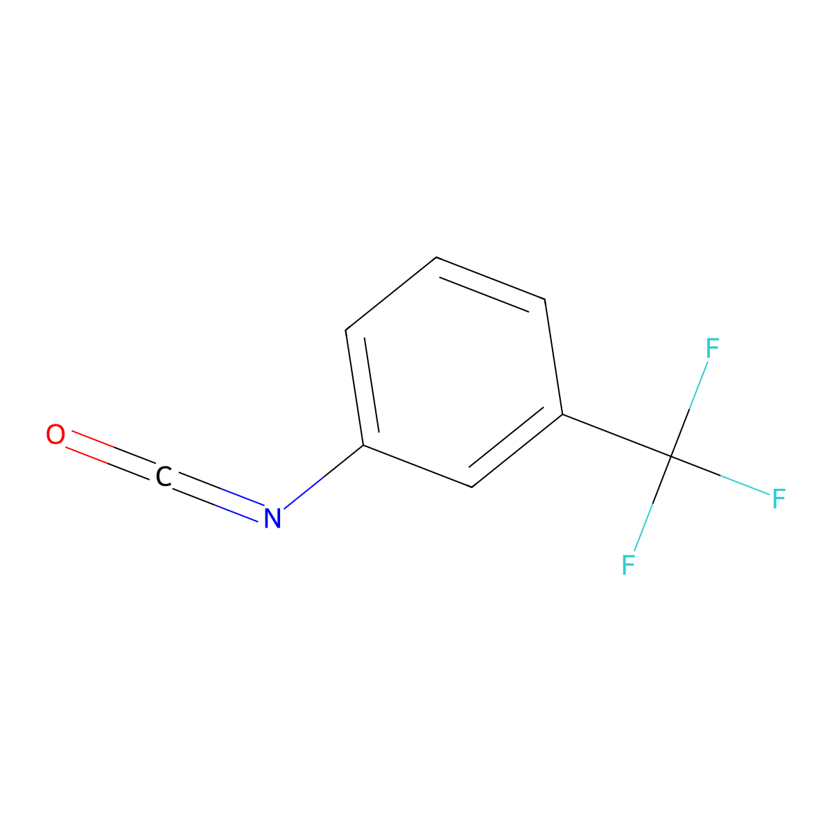 3-(Trifluoromethyl)phenyl isocyanate molecular structure, CAS 329-01-1