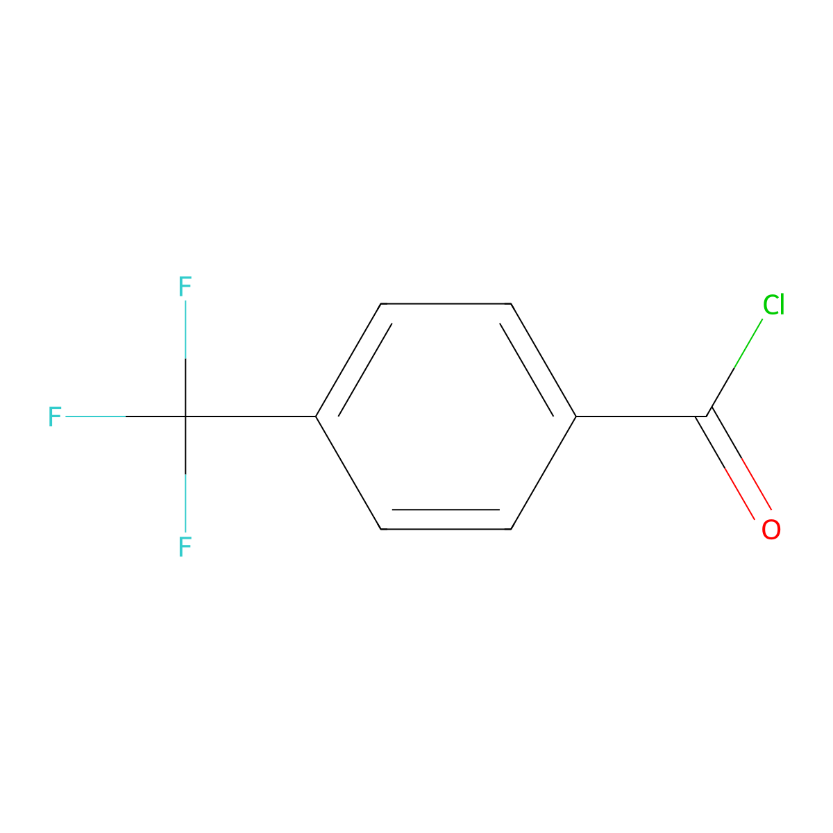 4-(Trifluoromethyl)benzoyl chloride molecular structure, CAS 329-15-7