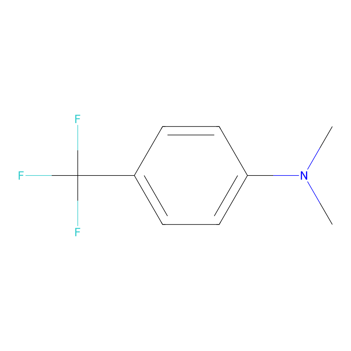 N,N-dimethyl-4-(trifluoromethyl)aniline molecular structure, CAS 329-17-9