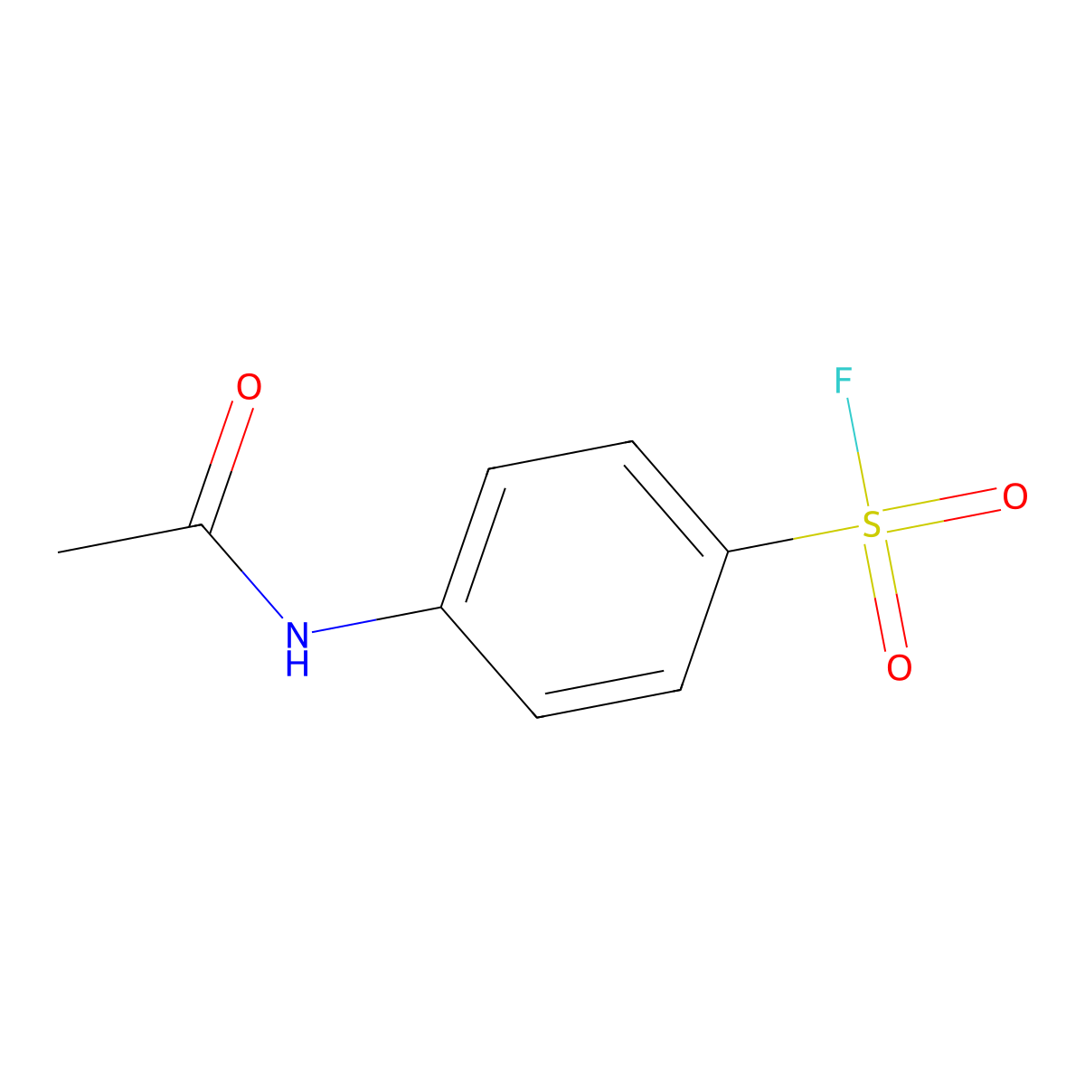 Benzenesulfonyl fluoride, 4-(acetylamino)- molecular structure, CAS 329-20-4