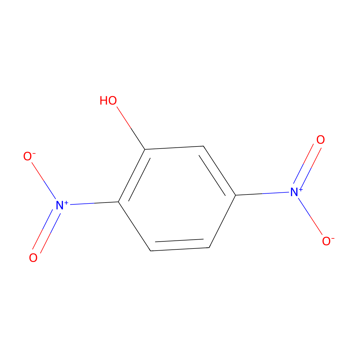 2,5-Dinitrophenol molecular structure, CAS 329-71-5
