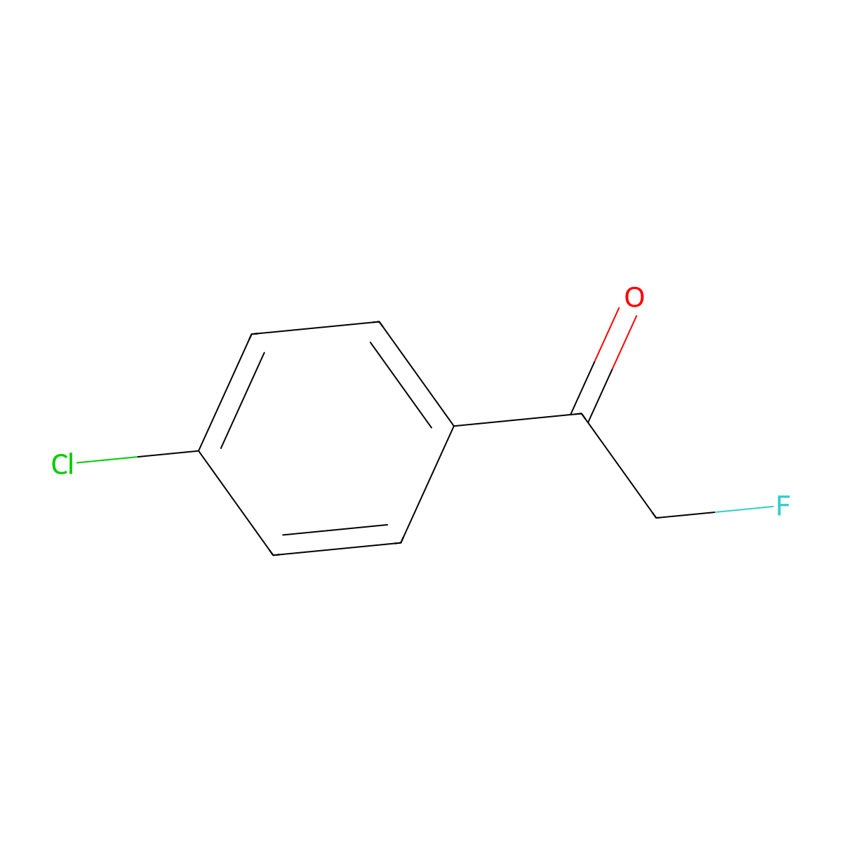 1-(4-Chlorophenyl)-2-fluoroethan-1-one molecular structure, CAS 329-78-2