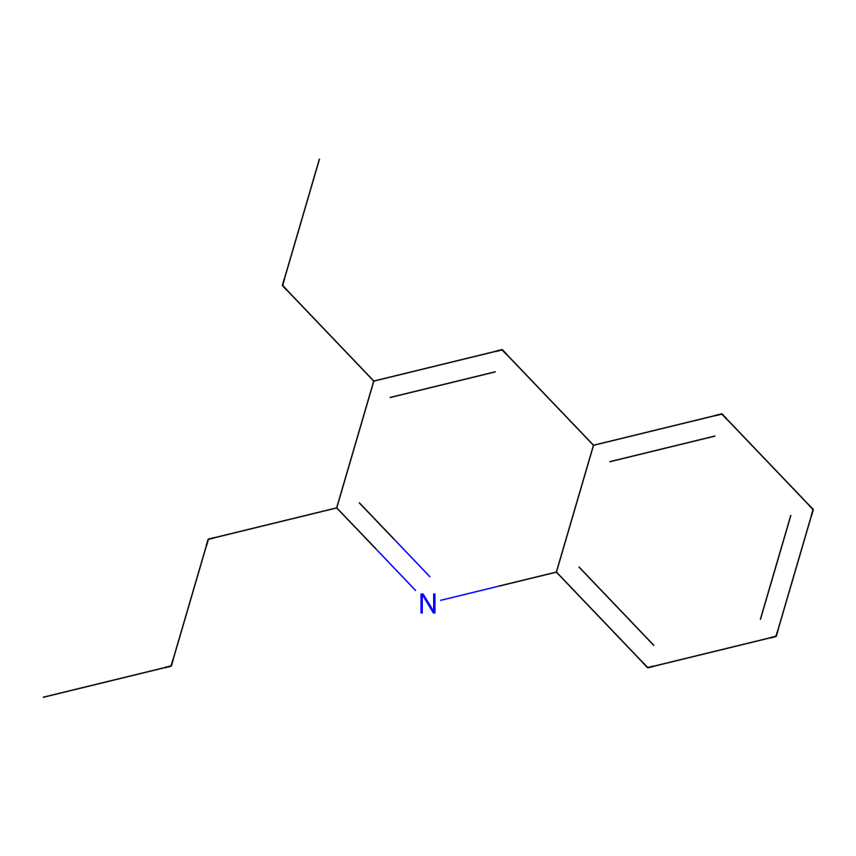 3-Ethyl-2-propylquinoline molecular structure, CAS 3290-24-2