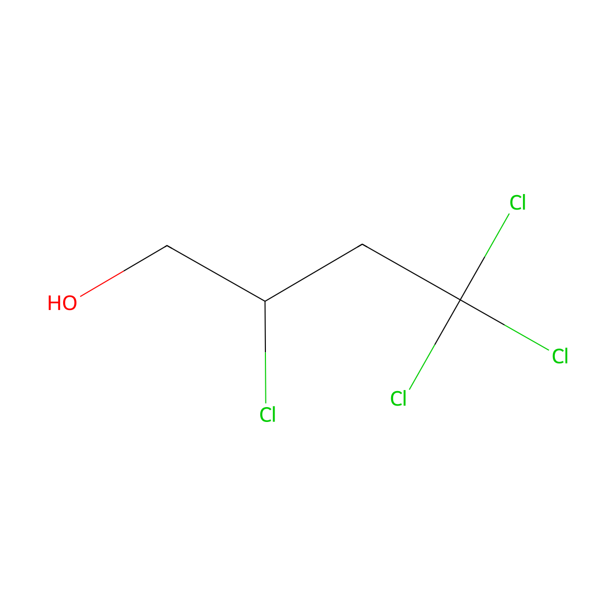 2,4,4,4-Tetrachloro-1-butanol molecular structure, CAS 3290-70-8