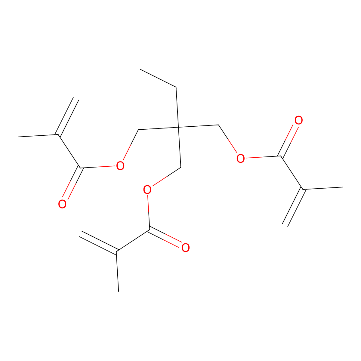 Trimethylolpropane Trimethacrylate molecular structure, CAS 3290-92-4