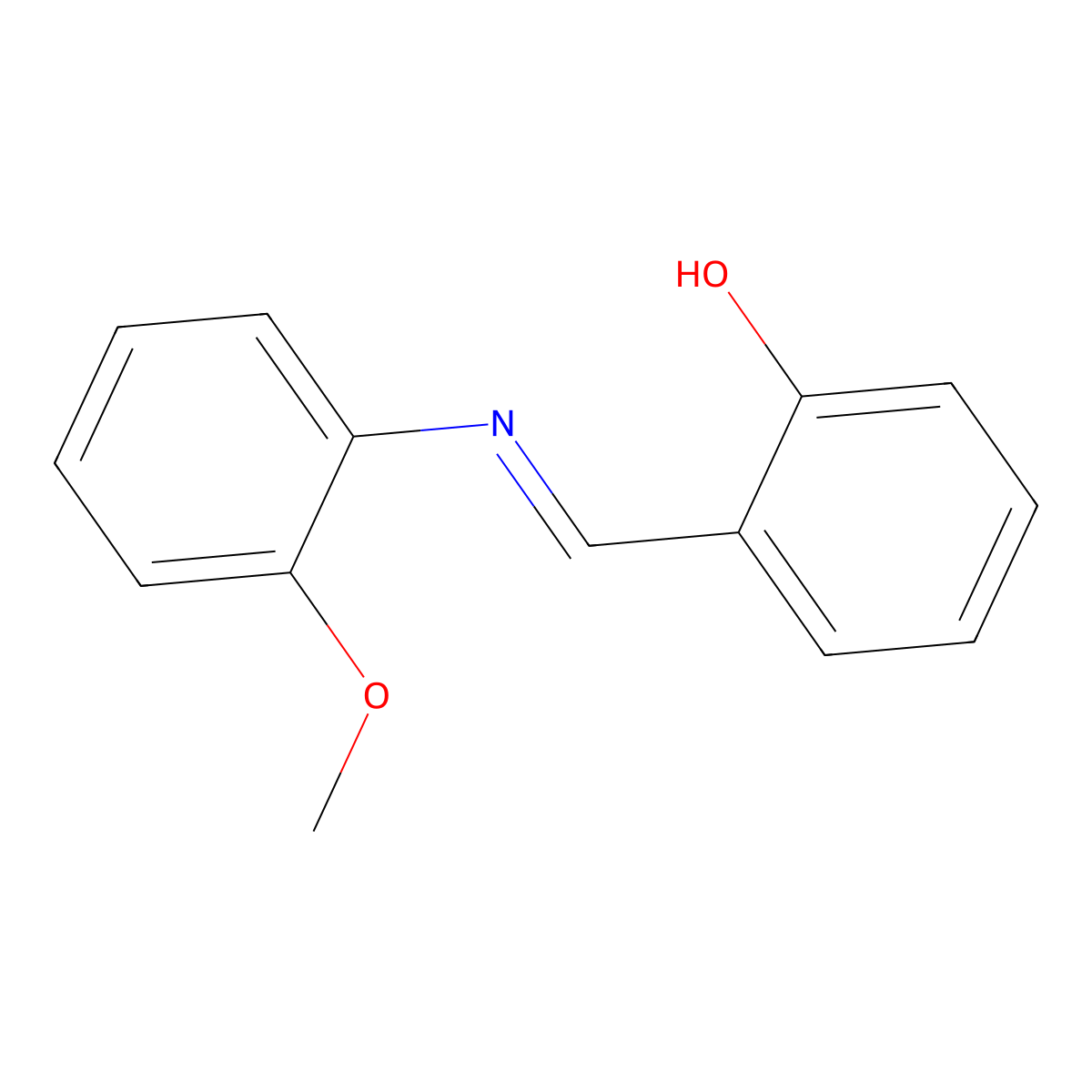 Alpha-(2-methoxyphenylimino)-O-cresol molecular structure, CAS 3290-98-0