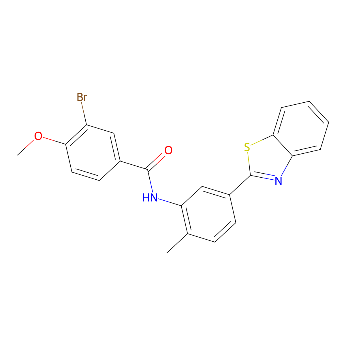 N-[5-(1,3-benzothiazol-2-yl)-2-methylphenyl]-3-bromo-4-methoxybenzamide molecular structure, CAS 329002-78-0
