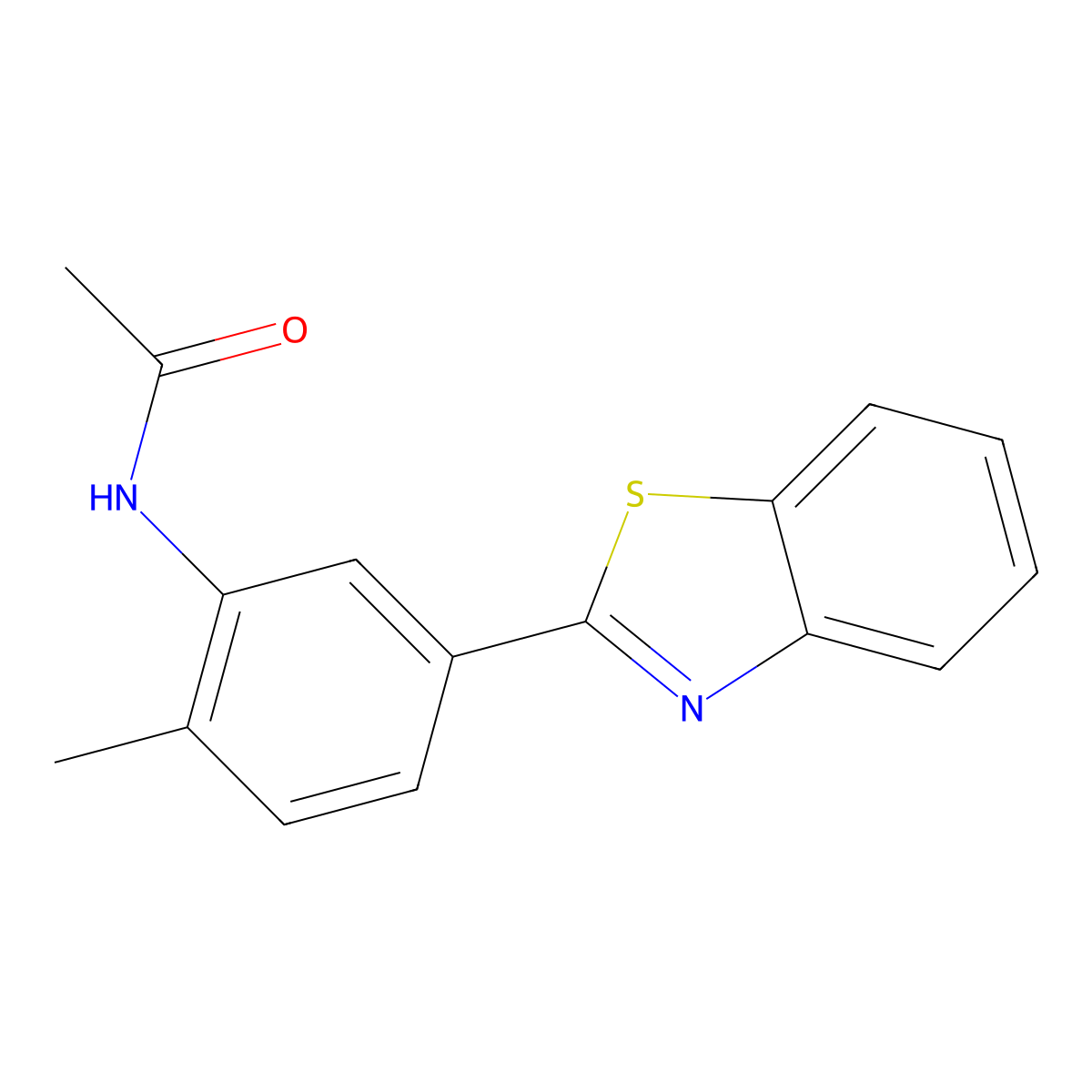 N-[5-(1,3-benzothiazol-2-yl)-2-methylphenyl]acetamide molecular structure, CAS 329002-81-5