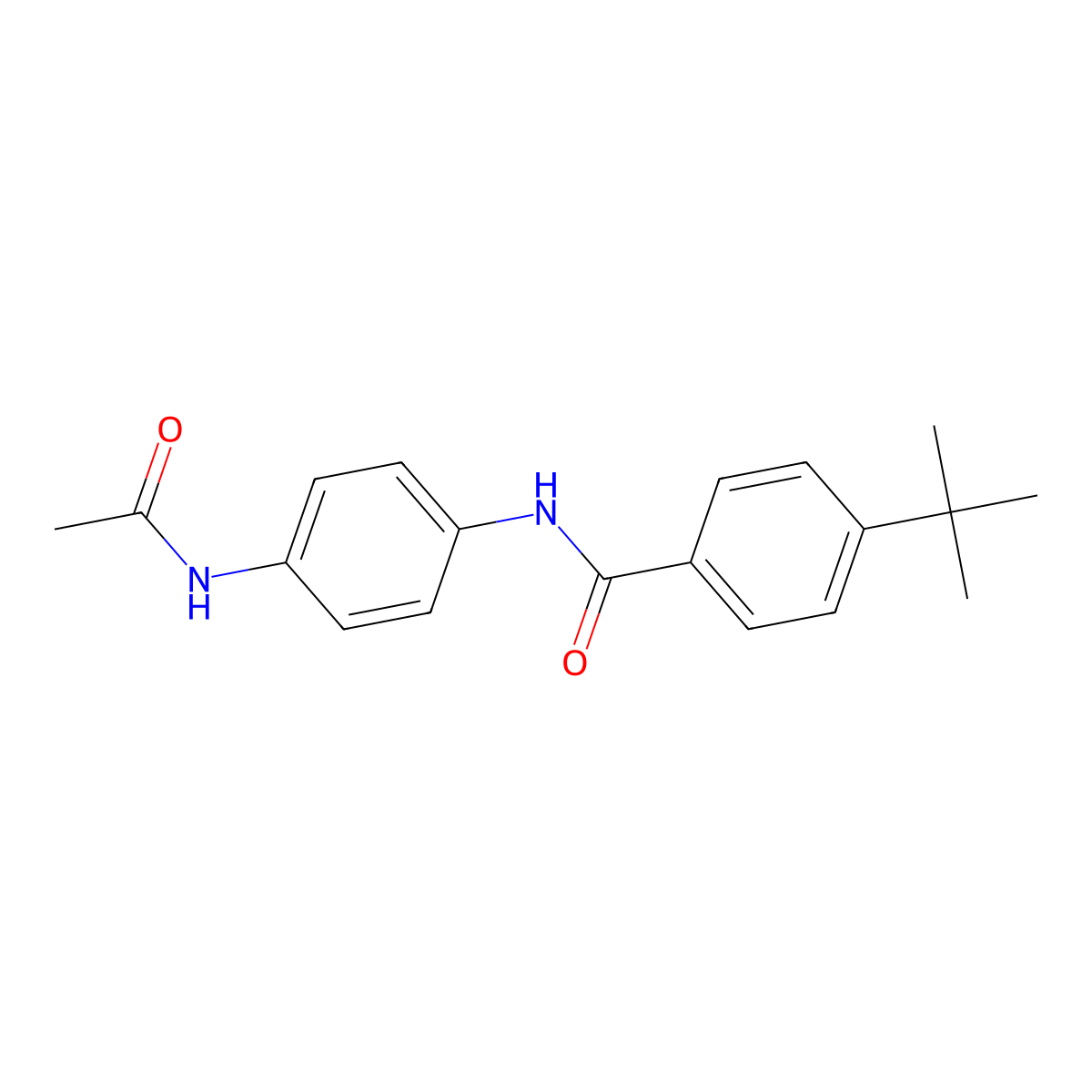 N-(4-acetamidophenyl)-4-tert-butylbenzamide molecular structure, CAS 329003-06-7