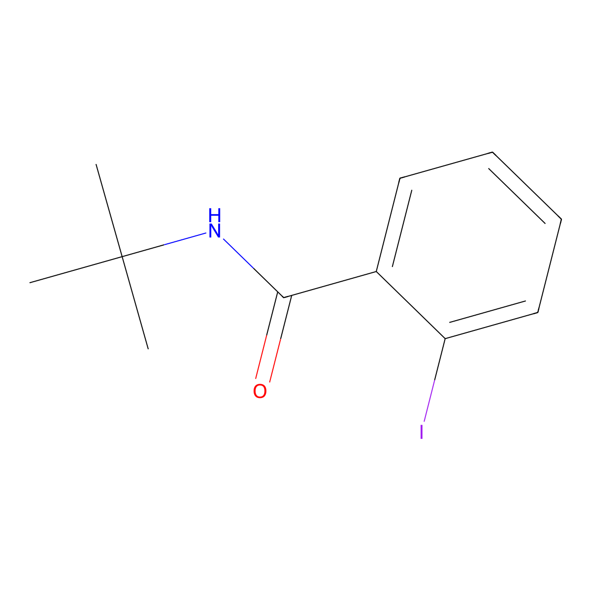 N-tert-butyl-2-iodobenzamide molecular structure, CAS 329003-19-2