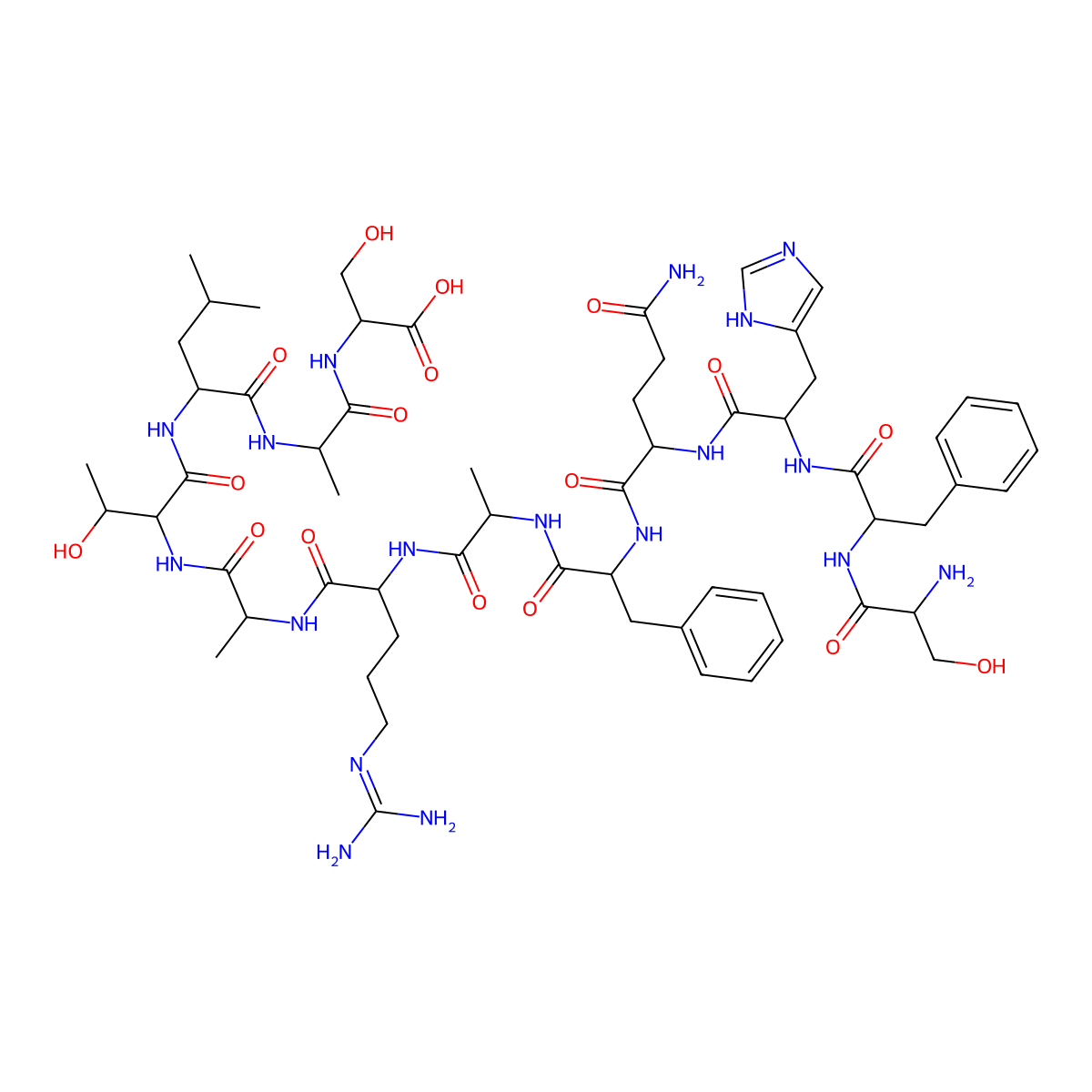 H-Ser-Phe-His-Gln-Phe-Ala-Arg-Ala-Thr-Leu-Ala-Ser-OH molecular structure, CAS 329004-38-8