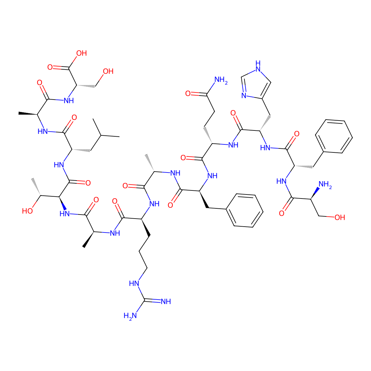 H-Ser-Phe-His-Gln-Phe-Ala-Arg-Ala-Thr-Leu-Ala-Ser-OH molecular structure, CAS 329004-38-8