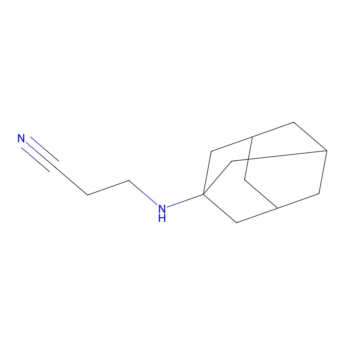 3-(Adamantan-1-ylamino)-propionitrile molecular structure, CAS 32901-14-7