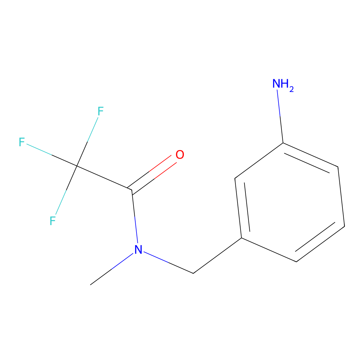 N-[(3-aminophenyl)methyl]-2,2,2-trifluoro-N-methylacetamide molecular structure, CAS 329018-17-9