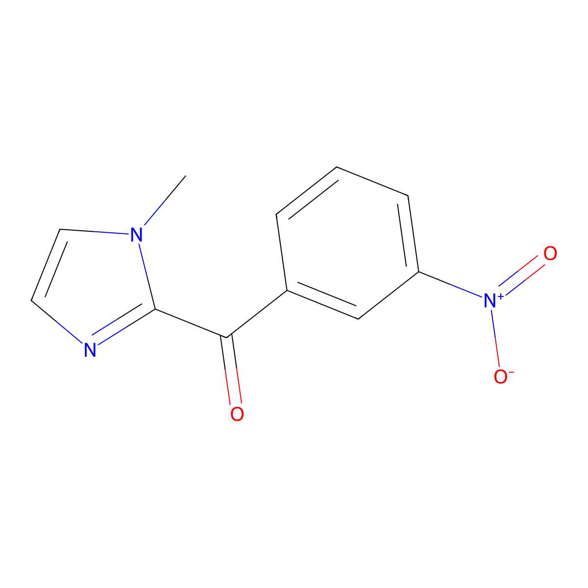 (1-methyl-1H-imidazol-2-yl)(3-nitrophenyl)methanone molecular structure, CAS 32902-21-9
