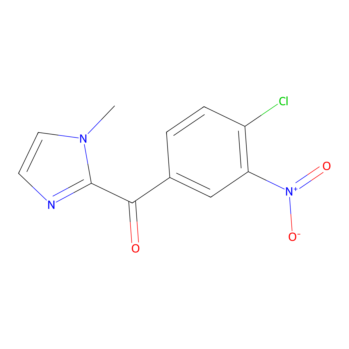 2-[(4-chloro-3-nitrophenyl)carbonyl]-1-methyl-1H-imidazole molecular structure, CAS 32902-22-0