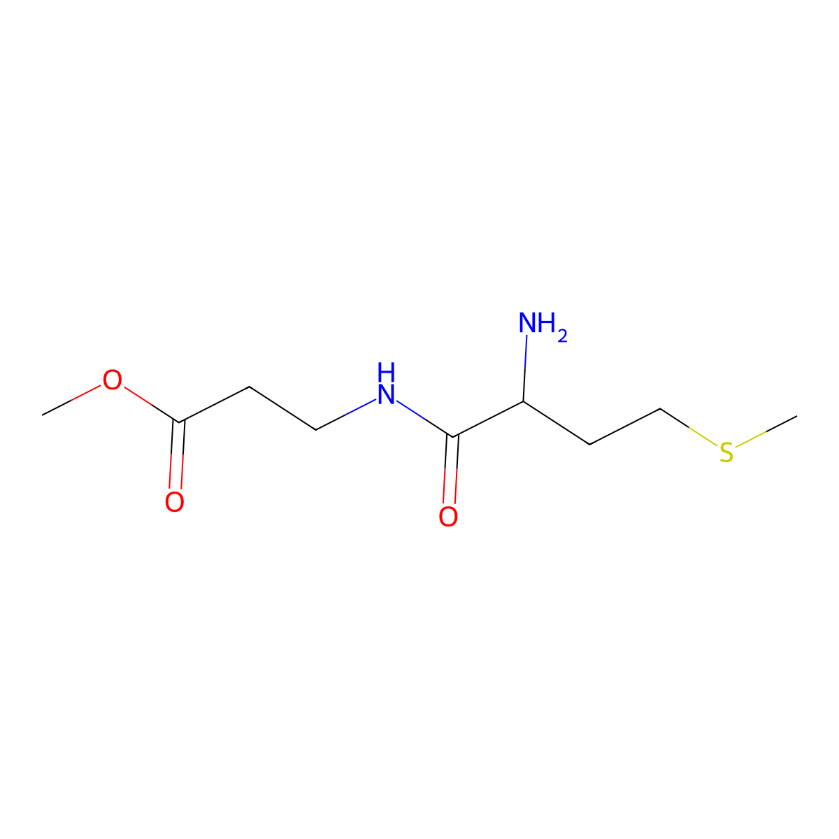 methyl 3-[(2S)-2-amino-4-(methylsulfanyl)butanamido]propanoate molecular structure, CAS 329024-08-0