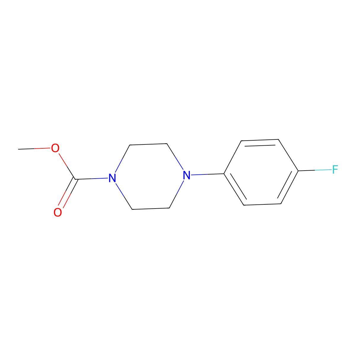 Methyl 4-(4-fluorophenyl)piperazine-1-carboxylate molecular structure, CAS 329042-42-4