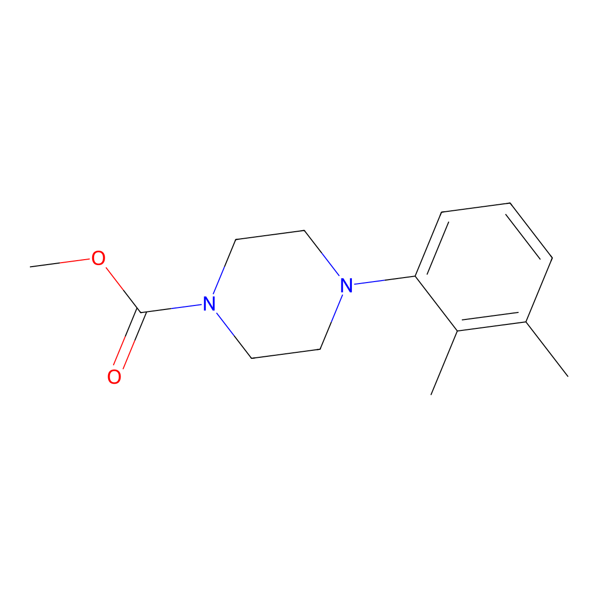 Methyl 4-(2,3-dimethylphenyl)piperazine-1-carboxylate molecular structure, CAS 329043-18-7