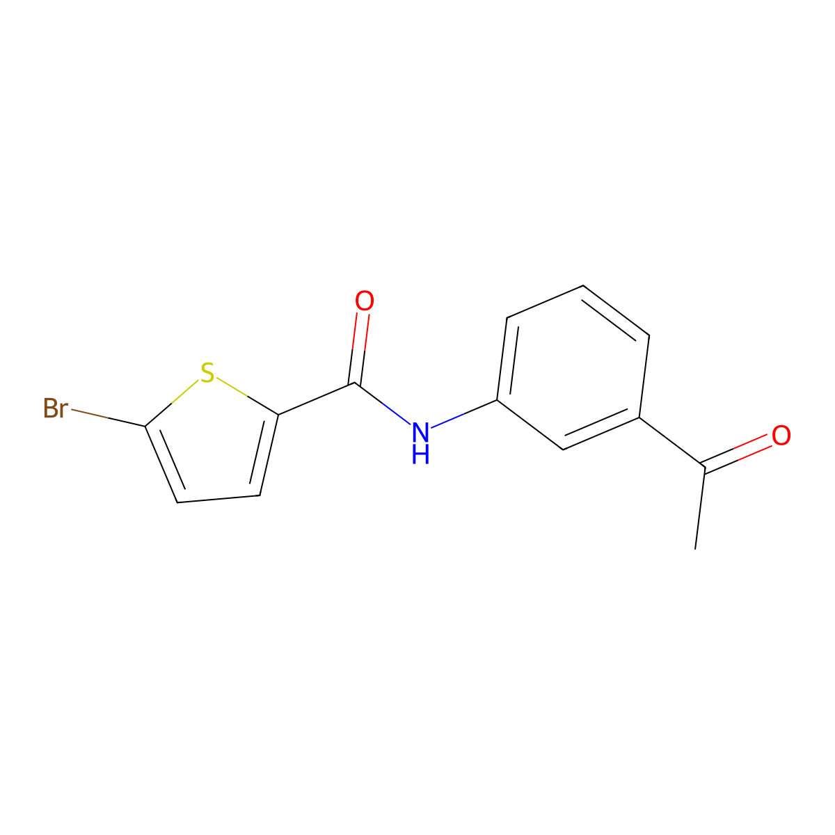 N-(3-acetylphenyl)-5-bromothiophene-2-carboxamide molecular structure, CAS 329048-07-9